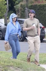 CAYLEE COWAN and Casey Affleck Out for Coffee in Los Angeles 04/17/2025