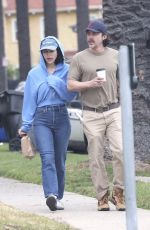 CAYLEE COWAN and Casey Affleck Out for Coffee in Los Angeles 04/17/2025