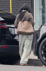 CHARLI XCX Showing off Her Engagement Ring During Lunch at All Time in Los Angeles 04/16/2025