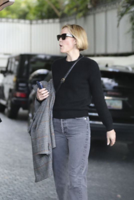 CHARLIZE THERON Leaves Chateau Marmont with a Friend 04/25/2025
