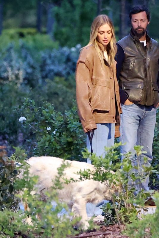 CHIARA FERRAGNI and Giovanni Tronchetti Out with Their Dog in Milan 04/16/2025