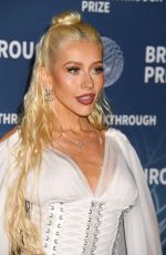 CHRISTINA AGUILERA at 11th Breakthrough Prize Ceremony at Barker Hangar 04/05/2025