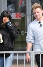 CLAUDIA WINKLEMAN Arrives at Inverness Airport on Ahead of Filming Traitors 04/23/2025
