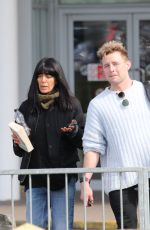 CLAUDIA WINKLEMAN Arrives at Inverness Airport on Ahead of Filming Traitors 04/23/2025
