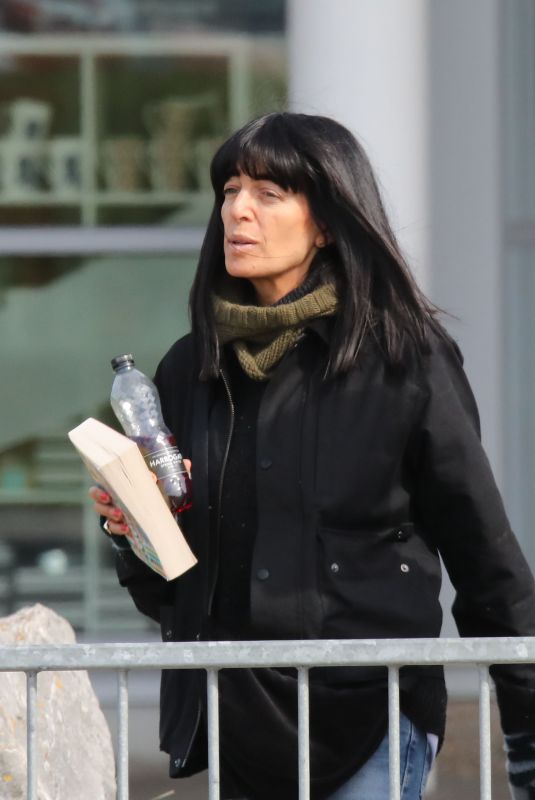 CLAUDIA WINKLEMAN Arrives at Inverness Airport on Ahead of Filming Traitors 04/23/2025