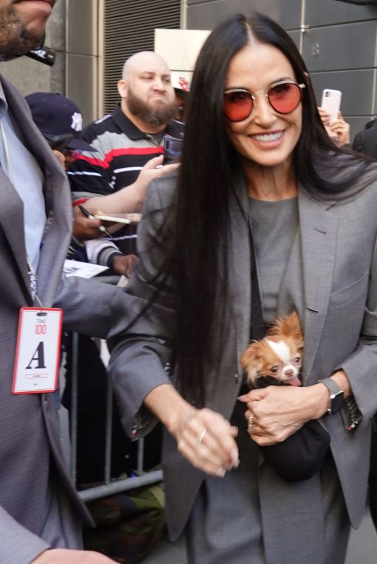 DEMI MOORE Arrives at Time 100 Event in New York City 04/23/2025