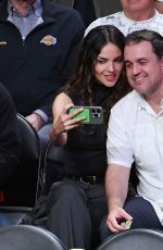 EIZA GONZALEZ at NBA Game Between LA Lakers and Houston Rockets in Los Angeles 03/31/2025