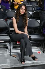 EIZA GONZALEZ at NBA Game Between LA Lakers and Houston Rockets in Los Angeles 03/31/2025