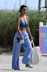 ELETTRA LAMBORGHINI in a Blue Bikini at a Beach in Miami Beach 10/10/2024