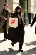ELIZABETH OLSEN Leaves WNYC Radio in New York City 03/25/2025