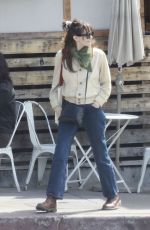 ELIZABETH OLSEN Out for Lunch with a Friend at All Time in Los Feliz 04/01/2025