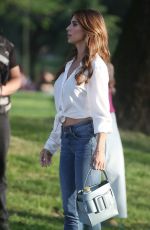 ELIZABETTA CANALIS Out in Milan for New Commercial for San Benedetto 04/04/2025