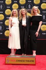 ELLE and DAKOTA FANNING at MICHELLE PFEIFFER Hand and Footprint Ceremony at TCL Chinese Theatre in Hollywood 04/25/2025