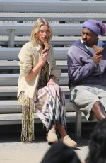 ELSA HOSK and Stefon Diggs Filming UGGs New Ad Campaign in Venice Beach 04/02/2025