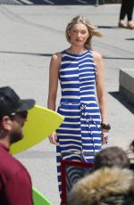 ELSA HOSK and Stefon Diggs Filming UGGs New Ad Campaign in Venice Beach 04/02/2025