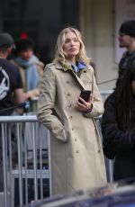 ELSA HOSK at a UGG Photoshoot Near Arc de Triomphe 04/18/2025