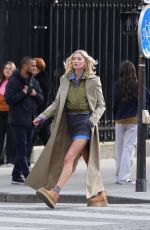 ELSA HOSK at a UGG Photoshoot Near Arc de Triomphe 04/18/2025