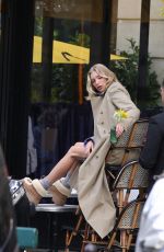 ELSA HOSK at a UGG Photoshoot Near Arc de Triomphe 04/18/2025