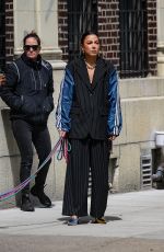 EMILIE Out Filming at Washington Square Park in New York 40/08/2025