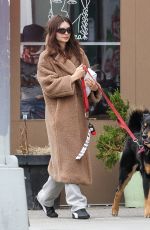 EMILY RATAJKOWSKI Out Walking Her Dog in New York 04/16/2025