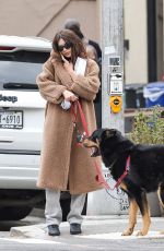 EMILY RATAJKOWSKI Out Walking Her Dog in New York 04/16/2025