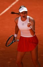 EMMA RADUCANU at First Round of Mutua Madrid Open in Madrid 04/23/2025