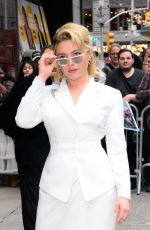 FLORENCE PUGH Arrives at Good Morning America in New York City 04/30/2025