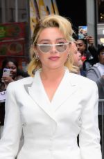 FLORENCE PUGH Arrives at Good Morning America in New York City 04/30/2025