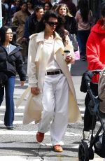 GEORGIA FOWLER Out with Baby After Coffee in New York 04/14/2025