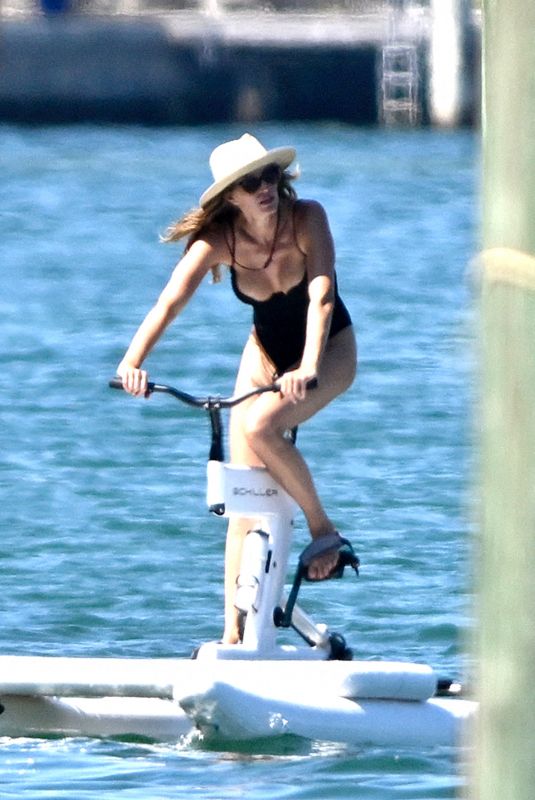 GISELE BUNDHCEN in Swimsuit in Miami 04/13/2025