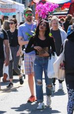 GOLNESA GHARACHEDAGHI and Reza Farahan Shopping at Studio City Farmers Market 04/20/2025
