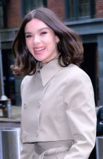 HAILEE STEINFELD Arrives for Taping of The View in New York City 04/07/2025
