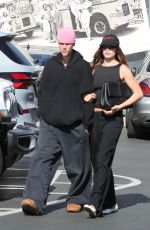 HAILEY and Justin BIEBER Arrives at a Restaurant in Los Angeles 04/05/2025