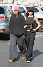 HAILEY and Justin BIEBER Arrives at a Restaurant in Los Angeles 04/05/2025