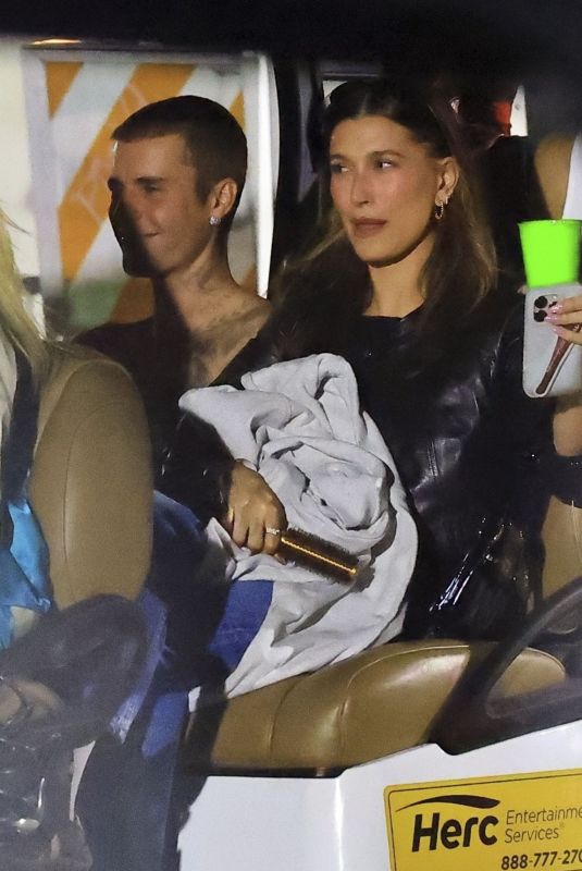 HAILEY and Justin BIEBER Arrives at Exclusive Neon Carnival in Indio 04/13/2025