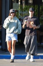 HAILEY and Justin BIEBER Leaves a Coffee Shop in Indio 04/10/2025