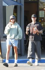 HAILEY and Justin BIEBER Leaves a Coffee Shop in Indio 04/10/2025