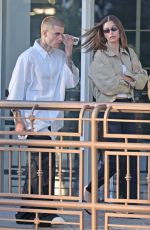 HAILEY and Justin BIEBER Out for Date Night at Sushi Park in West Hollywood 03/21/2025