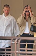 HAILEY and Justin BIEBER Out for Date Night at Sushi Park in West Hollywood 03/21/2025