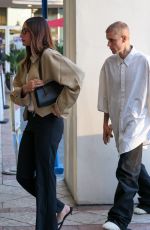 HAILEY and Justin BIEBER Out for Date Night at Sushi Park in West Hollywood 03/21/2025