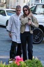 HAILEY and Justin BIEBER Out for Date Night at Sushi Park in West Hollywood 03/21/2025