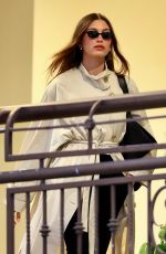 HAILEY BIEBER Arrives for Dinner at Sushi Park in West Hollywood 04/17/2025