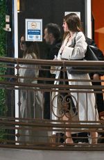 HAILEY BIEBER Out for Dinner with Anthony Vaccarello at Sushi Park in Los Angeles 04/17/2025
