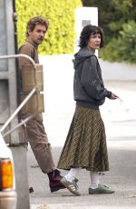 HALSEY and Avan Jogia Meeting Her Ex, Alev Aydin in Los Angeles 04/07/2025