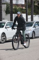 HAYLEY ROBERTS Enjoying a Bike Ride Out in Los Angeles 04/02/2025