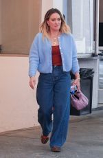HILARY DUFF Leaves a Dermatology Appointment in Beverly Hills 04/11/2025