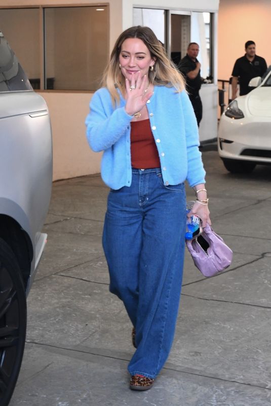 HILARY DUFF Leaves a Dermatology Appointment in Beverly Hills 04/11/2025