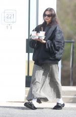 IRINA SHAYK Out Grabbing Food and Frinks from a Coffee Shop in The Hamptons 04/20/2025