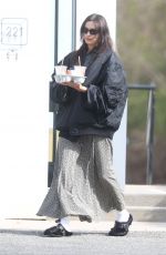 IRINA SHAYK Out Grabbing Food and Frinks from a Coffee Shop in The Hamptons 04/20/2025