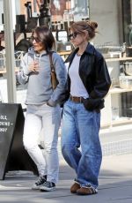 ISLA FISHER in an Oversized Leather Jacket and Shades Out in Hampstead 04/08/2025
